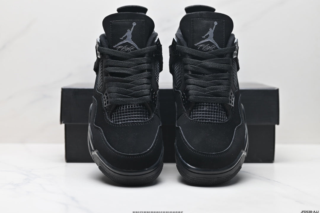 Nike Air Jordan 4 Retro Mid-Top Sneakers – All Black