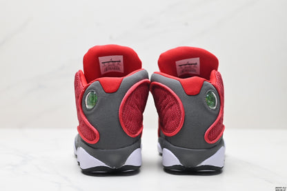 Nike Air Jordan 13 Retro Mid-Top Sneakers – Red, White & Black