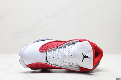 Nike Air Jordan 13 Retro Mid-Top Sneakers – Red, White & Black