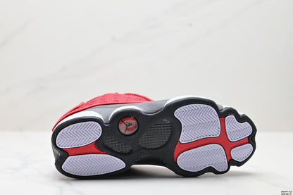 Nike Air Jordan 13 Retro Mid-Top Sneakers – Red, White & Black