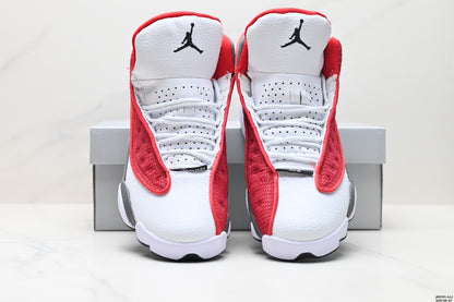 Nike Air Jordan 13 Retro Mid-Top Sneakers – Red, White & Black