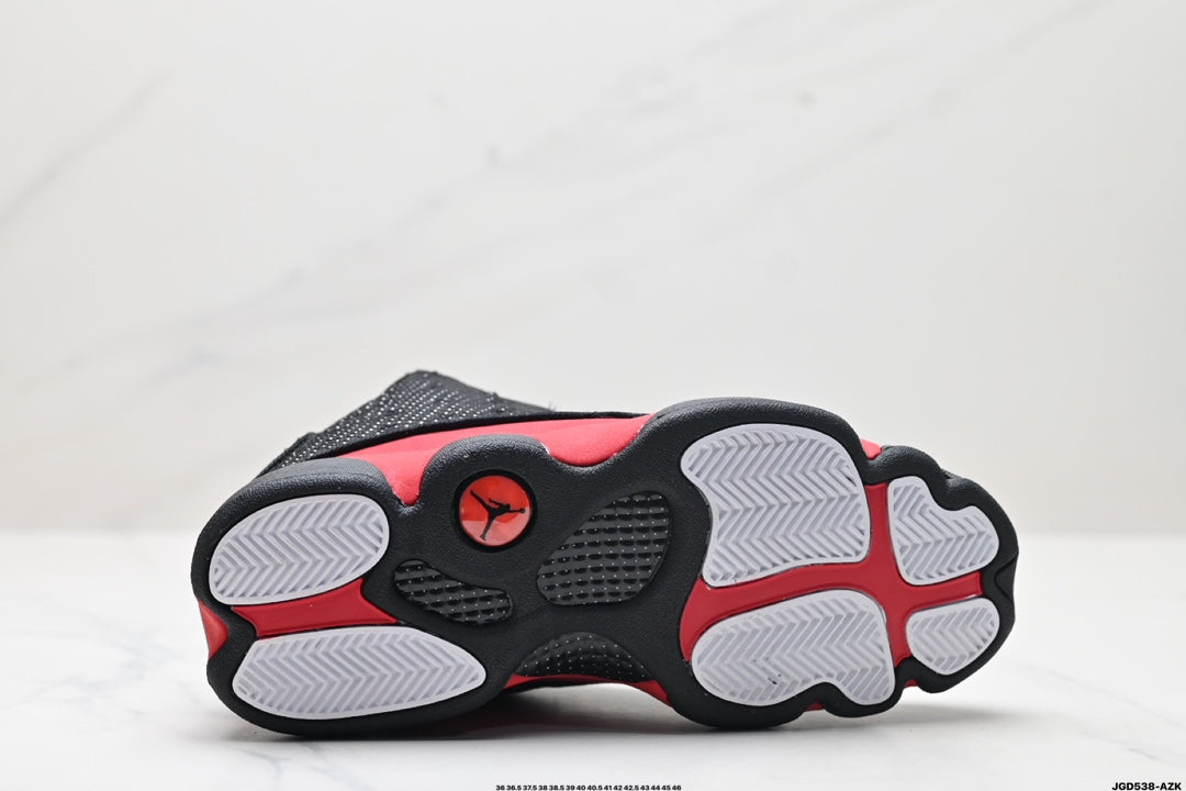 Nike Air Jordan 13 Retro Mid-Top Sneakers – Black & Red