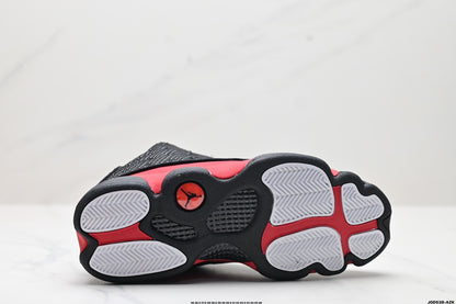 Nike Air Jordan 13 Retro Mid-Top Sneakers – Black & Red