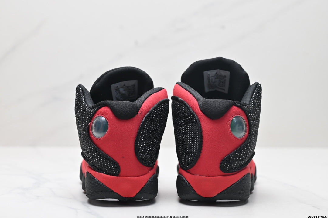 Nike Air Jordan 13 Retro Mid-Top Sneakers – Black & Red