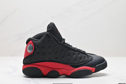 Nike Air Jordan 13 Retro Mid-Top Sneakers – Black & Red