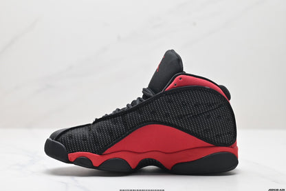 Nike Air Jordan 13 Retro Mid-Top Sneakers – Black & Red