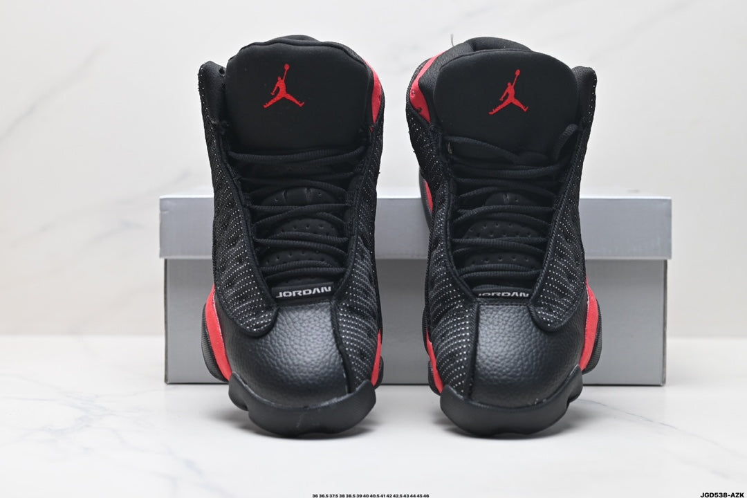 Nike Air Jordan 13 Retro Mid-Top Sneakers – Black & Red