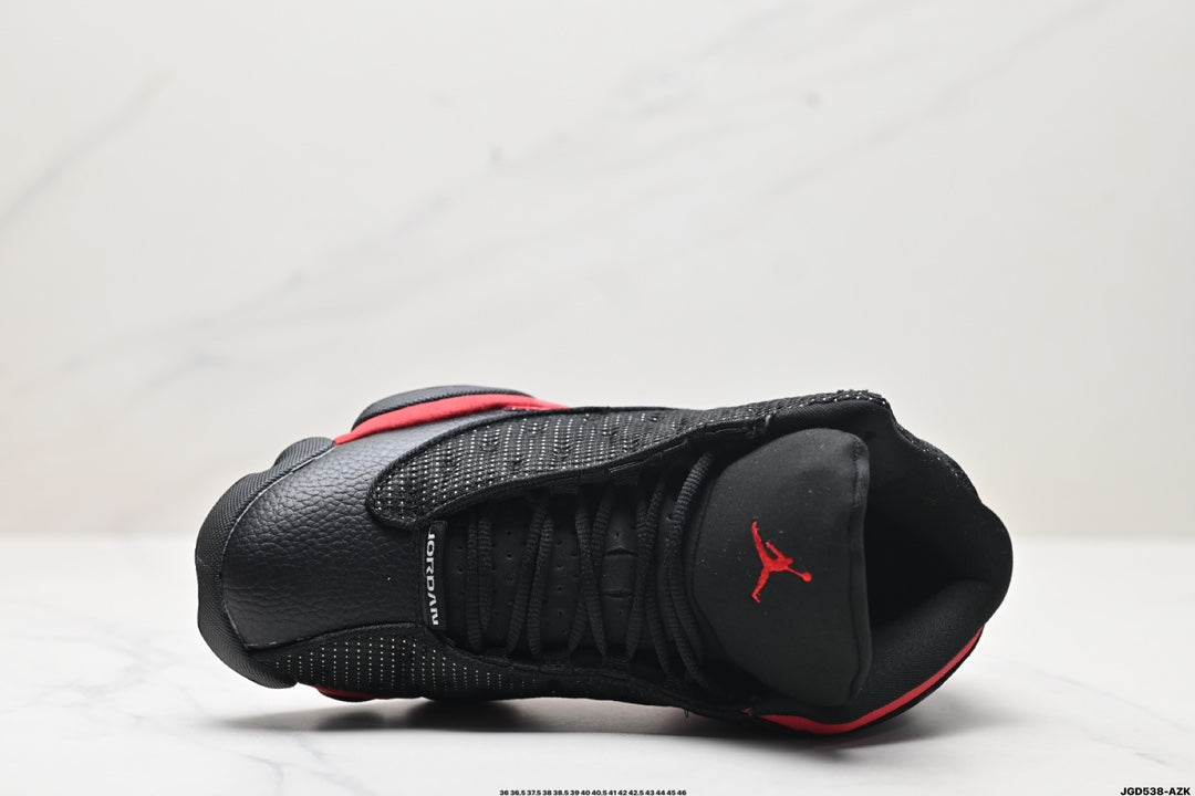 Nike Air Jordan 13 Retro Mid-Top Sneakers – Black & Red