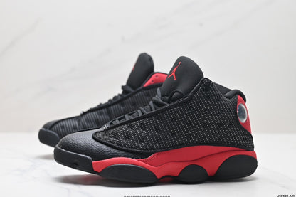 Nike Air Jordan 13 Retro Mid-Top Sneakers – Black & Red