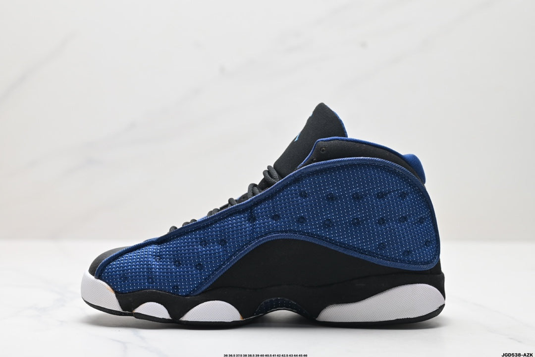 Nike Air Jordan 13 Retro Mid-Top Sneakers – Blue, Black & White