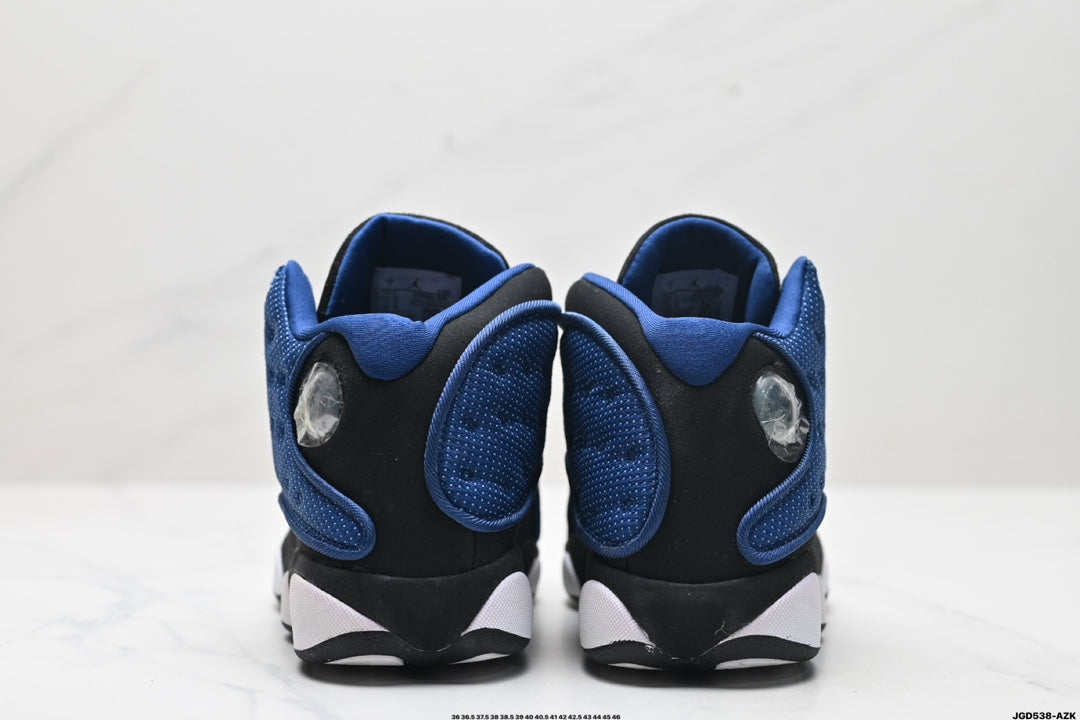 Nike Air Jordan 13 Retro Mid-Top Sneakers – Blue, Black & White