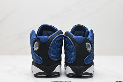 Nike Air Jordan 13 Retro Mid-Top Sneakers – Blue, Black & White