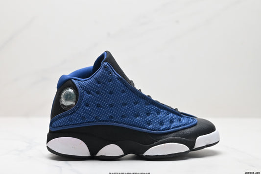 Nike Air Jordan 13 Retro Mid-Top Sneakers – Blue, Black & White