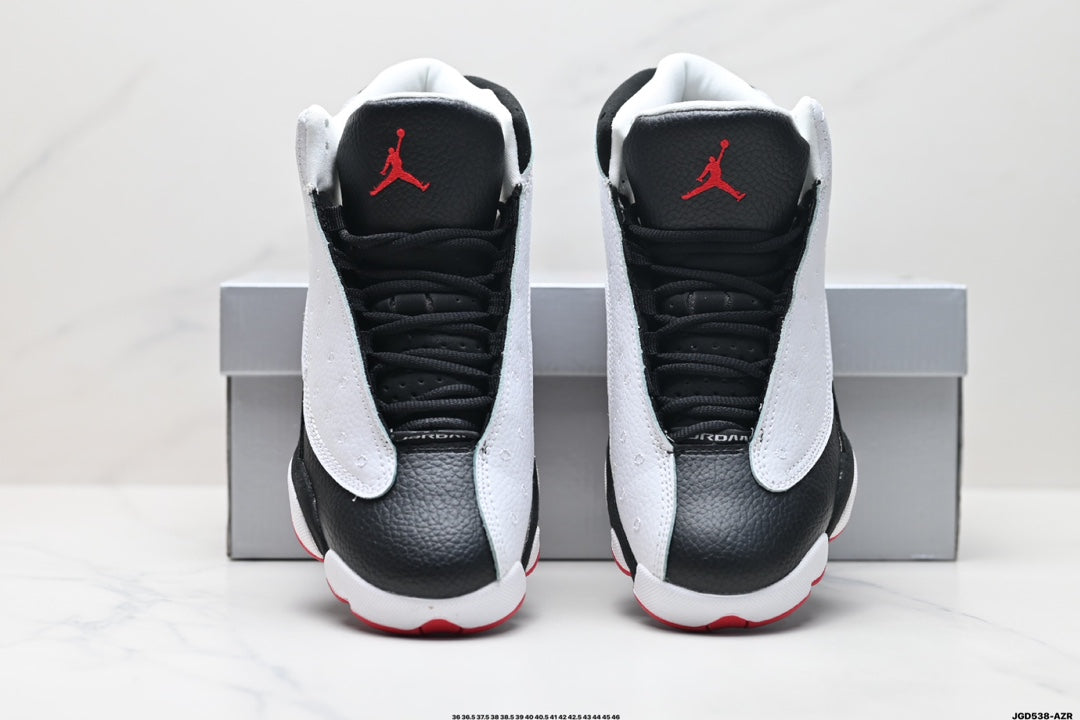 Nike Air Jordan 13 Retro Mid-Top Sneakers – White, Black & Red