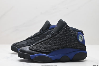 Nike Air Jordan 13 Retro Mid-Top Sneakers – Black & Blue