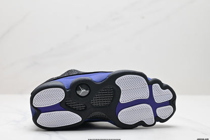Nike Air Jordan 13 Retro Mid-Top Sneakers – Black & Blue
