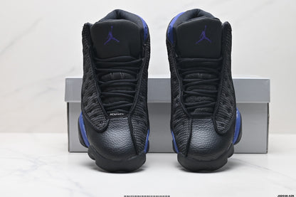 Nike Air Jordan 13 Retro Mid-Top Sneakers – Black & Blue