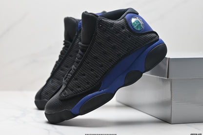 Nike Air Jordan 13 Retro Mid-Top Sneakers – Black & Blue