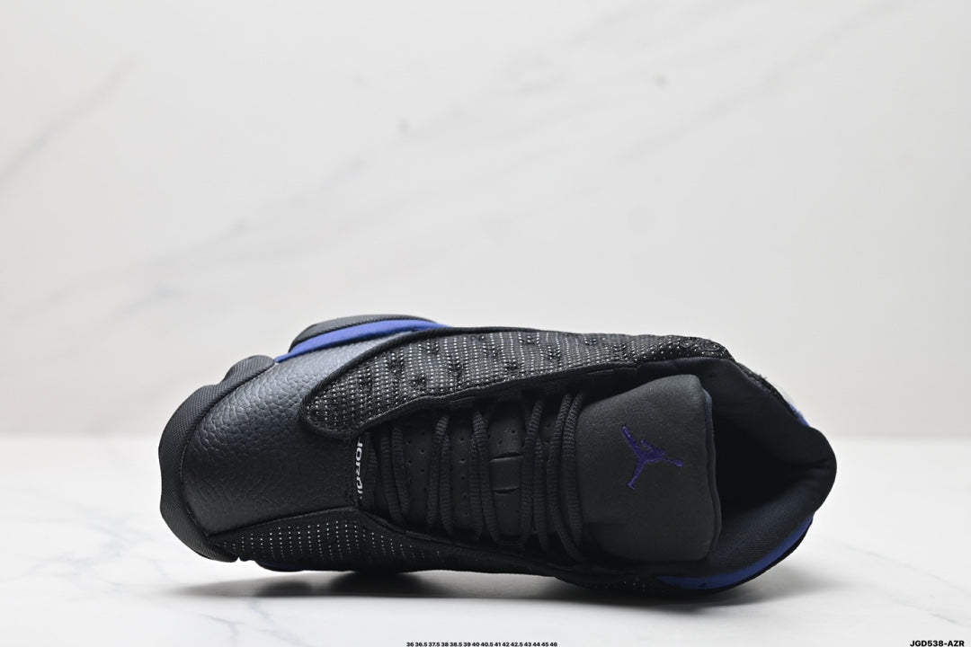 Nike Air Jordan 13 Retro Mid-Top Sneakers – Black & Blue