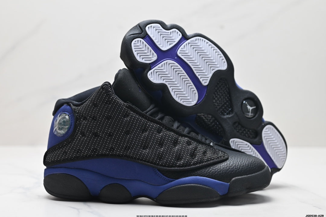 Nike Air Jordan 13 Retro Mid-Top Sneakers – Black & Blue