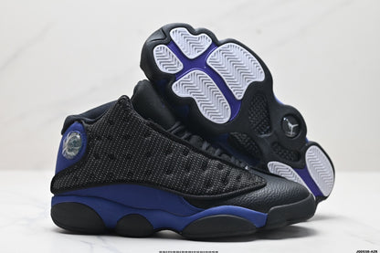 Nike Air Jordan 13 Retro Mid-Top Sneakers – Black & Blue