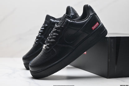 Nike Air Force 1 ’07 Low Sneakers – Black with Red Logo