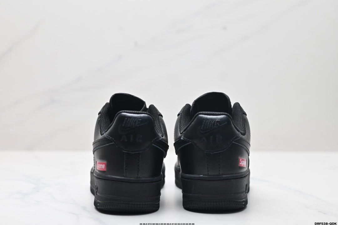 Nike Air Force 1 ’07 Low Sneakers – Black with Red Logo