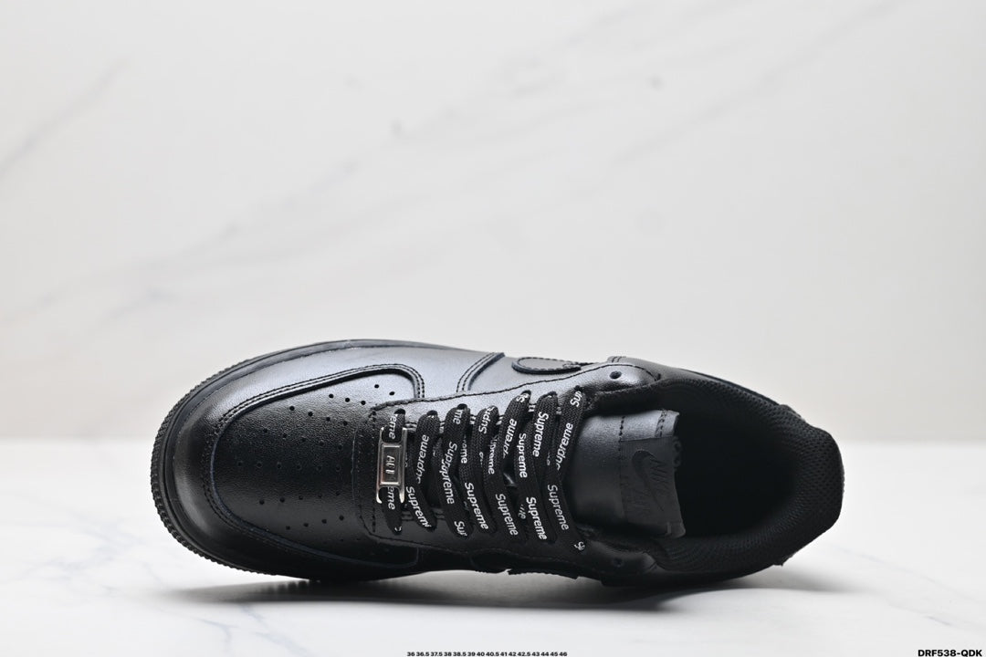 Nike Air Force 1 ’07 Low Sneakers – Black with Red Logo
