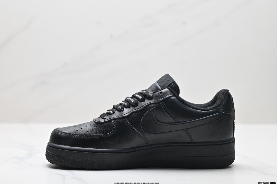 Nike Air Force 1 ’07 Low Sneakers – Black with Red Logo