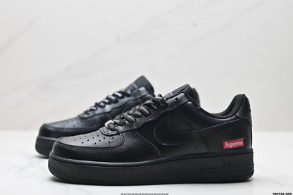 Nike Air Force 1 ’07 Low Sneakers – Black with Red Logo