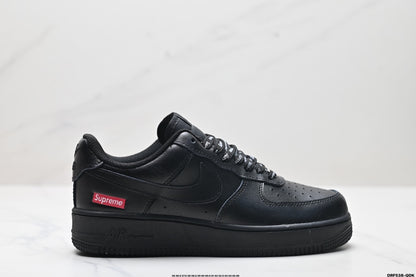 Nike Air Force 1 ’07 Low Sneakers – Black with Red Logo