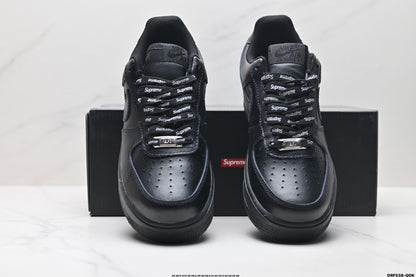Nike Air Force 1 ’07 Low Sneakers – Black with Red Logo
