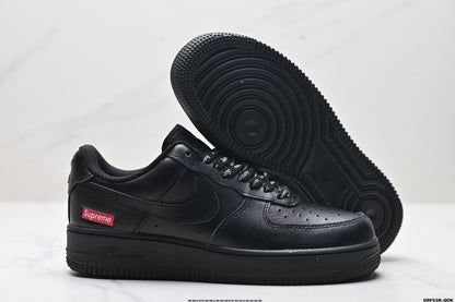 Nike Air Force 1 ’07 Low Sneakers – Black with Red Logo