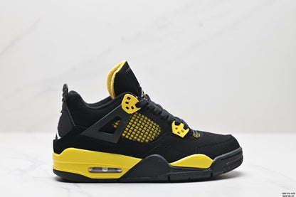 Nike Air Jordan 4 Retro Sneakers – Black & Yellow