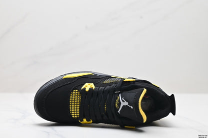 Nike Air Jordan 4 Retro Sneakers – Black & Yellow