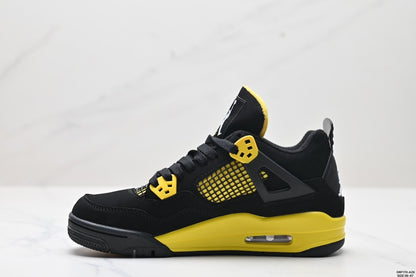 Nike Air Jordan 4 Retro Sneakers – Black & Yellow