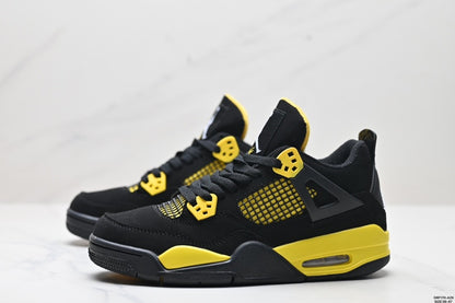Nike Air Jordan 4 Retro Sneakers – Black & Yellow