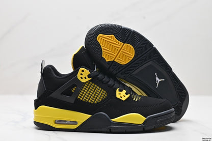 Nike Air Jordan 4 Retro Sneakers – Black & Yellow