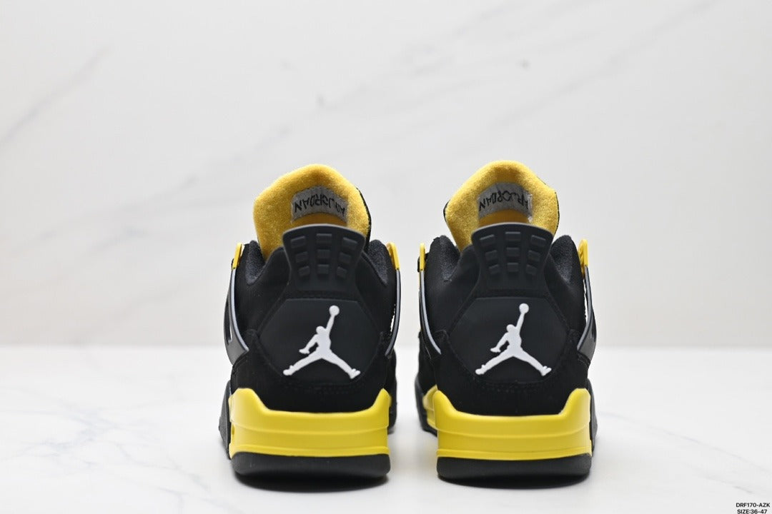 Nike Air Jordan 4 Retro Sneakers – Black & Yellow