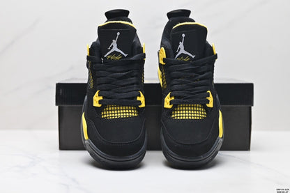 Nike Air Jordan 4 Retro Sneakers – Black & Yellow